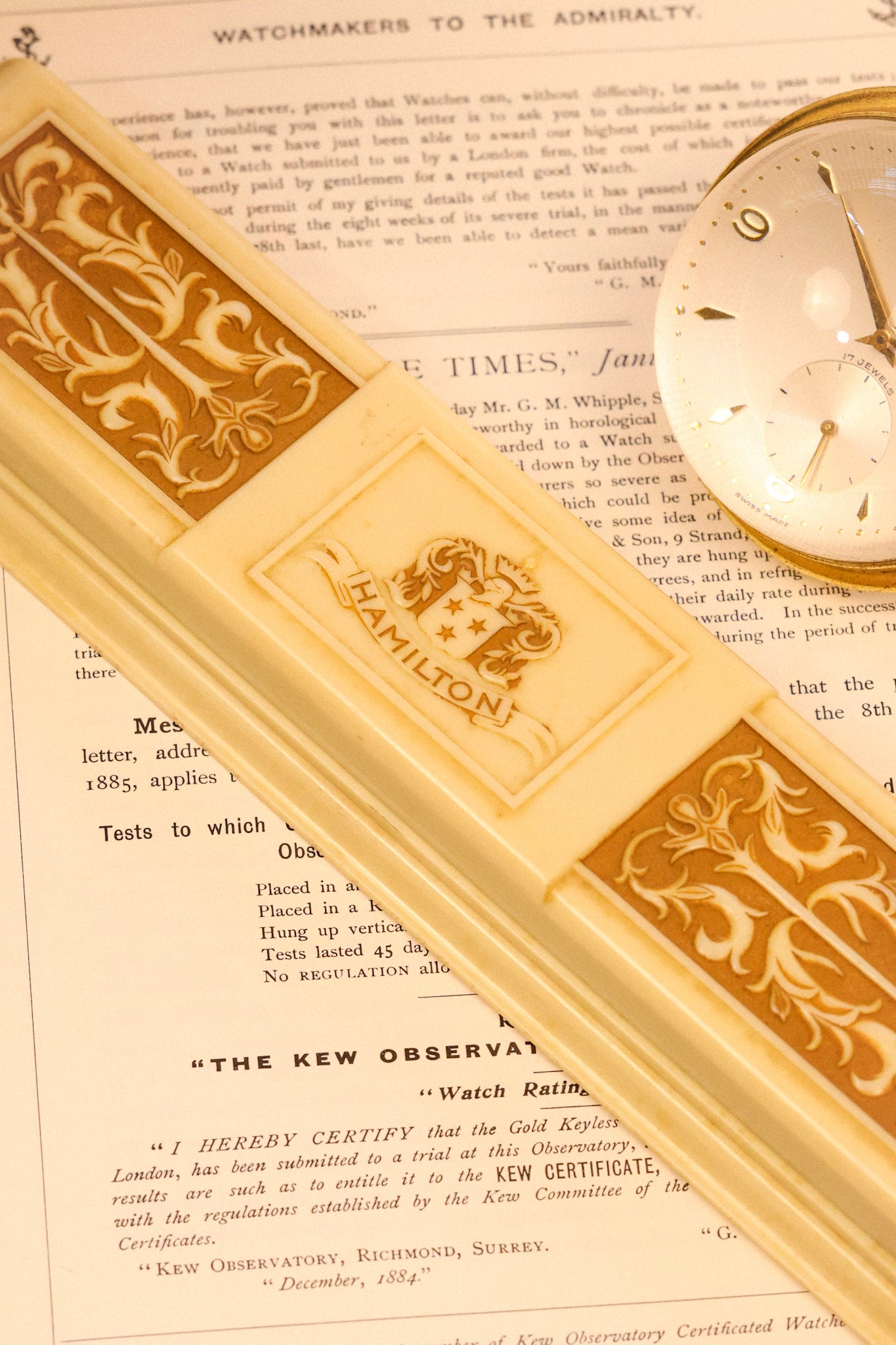 1948 Hamilton Dyson - 14K Gold Filled Award Watch