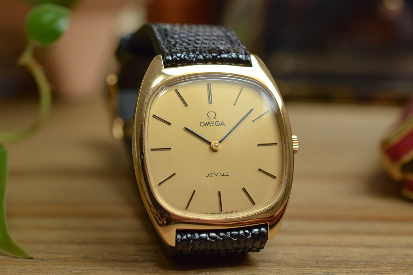 1970s Omega De Ville Champagne Tonneau