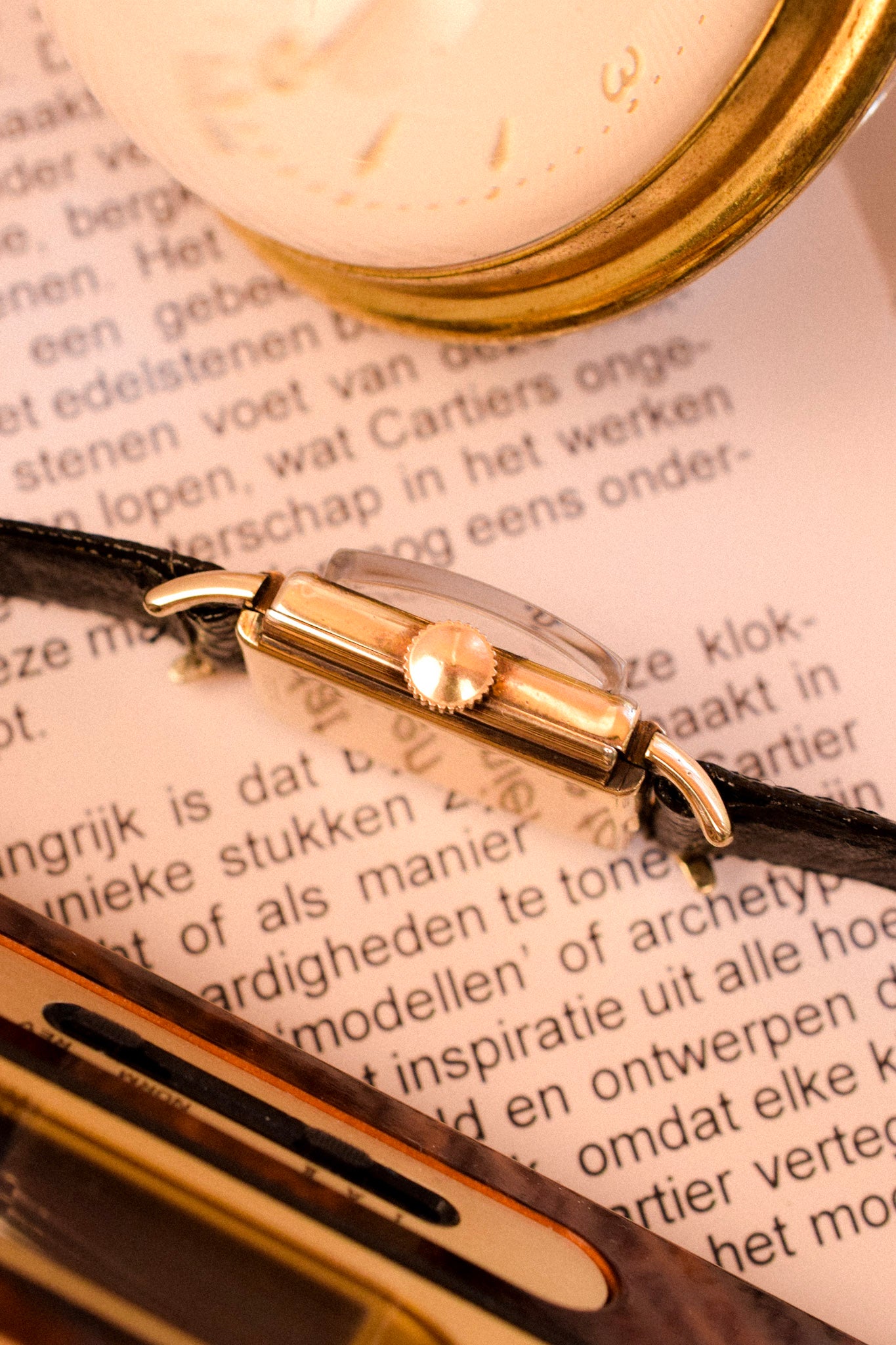 1940s Longines 10K Gold Filled Mechanical Gilt Dial Tank
