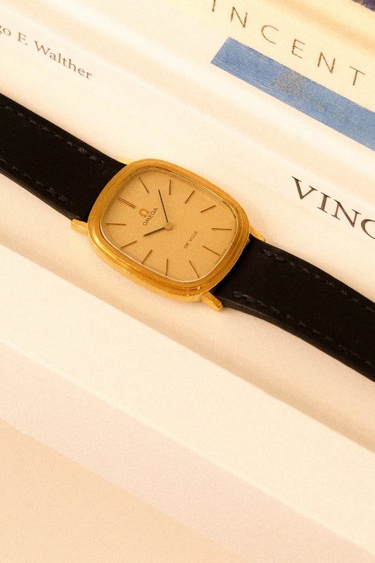 1970s Mechanical Omega De Ville Golden Ellipse