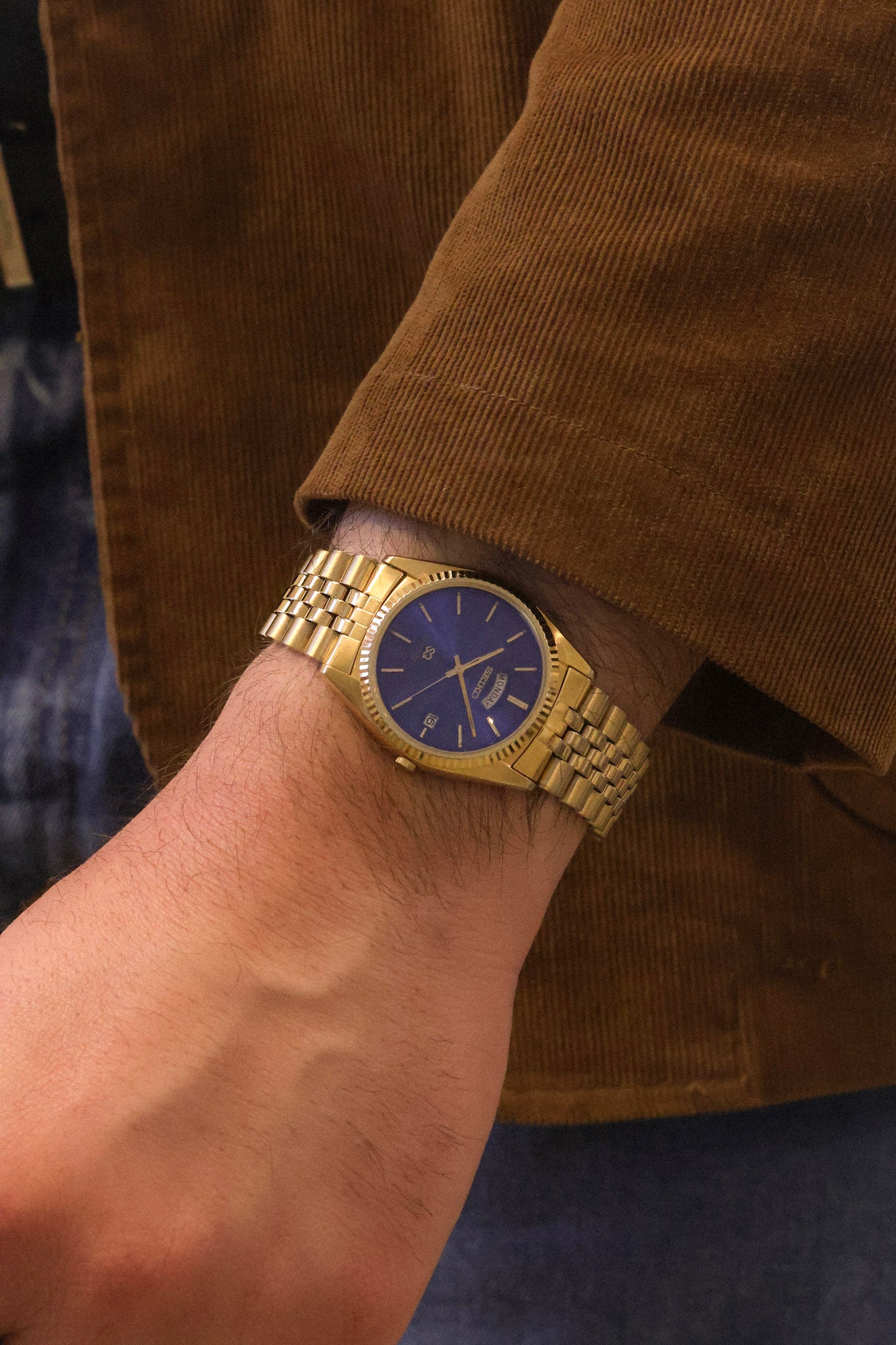 1988 Seiko SQ Blue Sunray Jubilee Prez