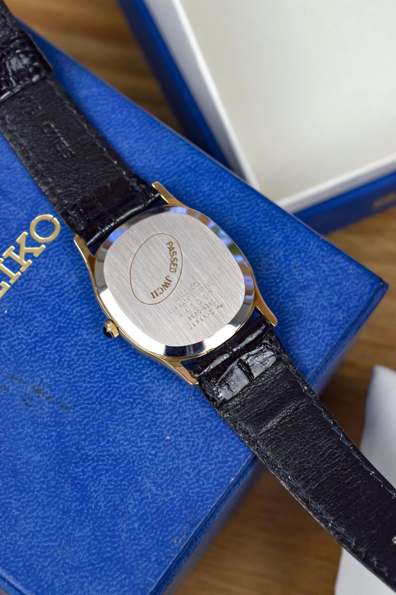 1989 Seiko SGP White Roman Ellipse - NOS