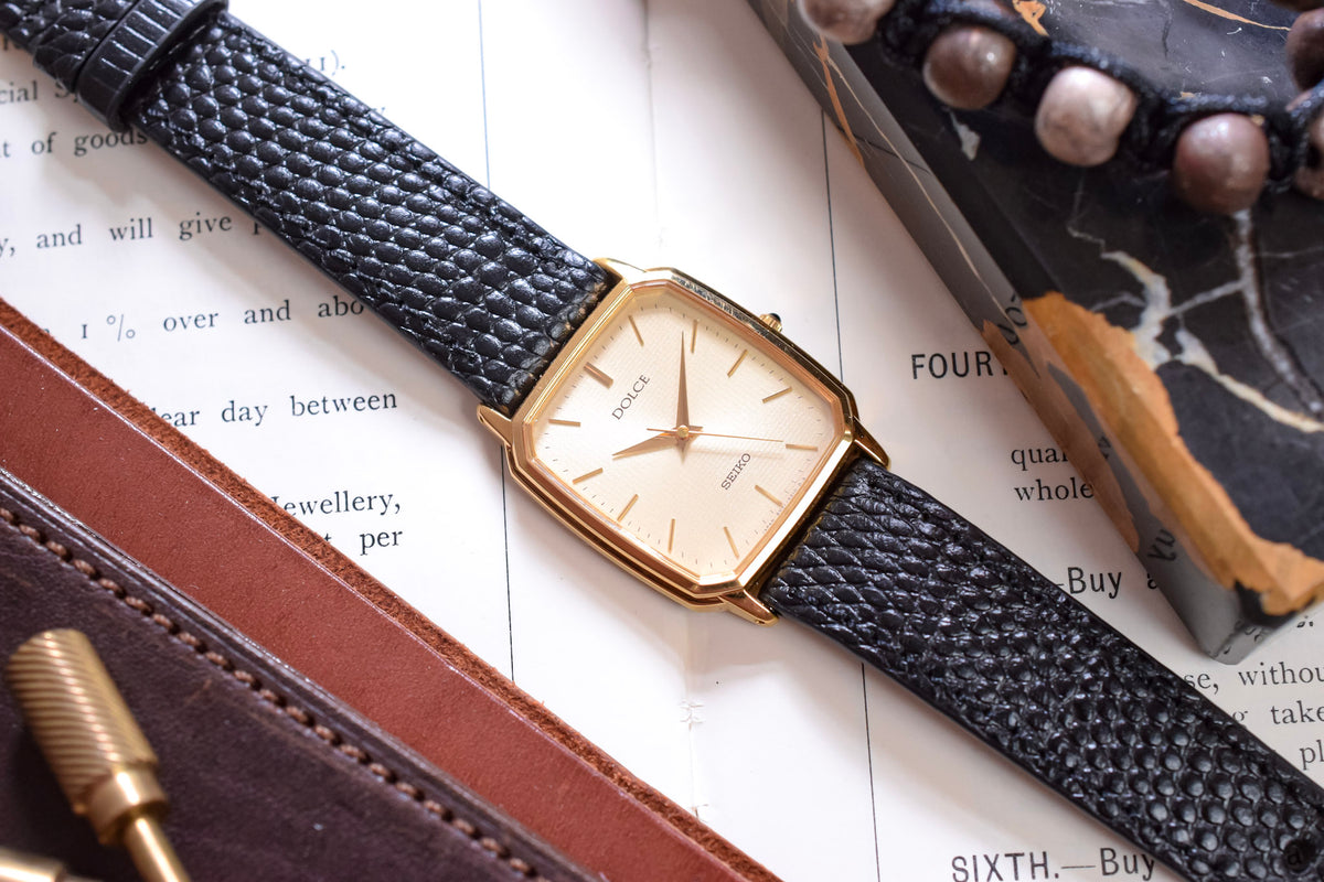 昭和レトロ】1982年製 SEIKO Dolce 金砂地文字盤 稼動品 ❌SOLD OUT