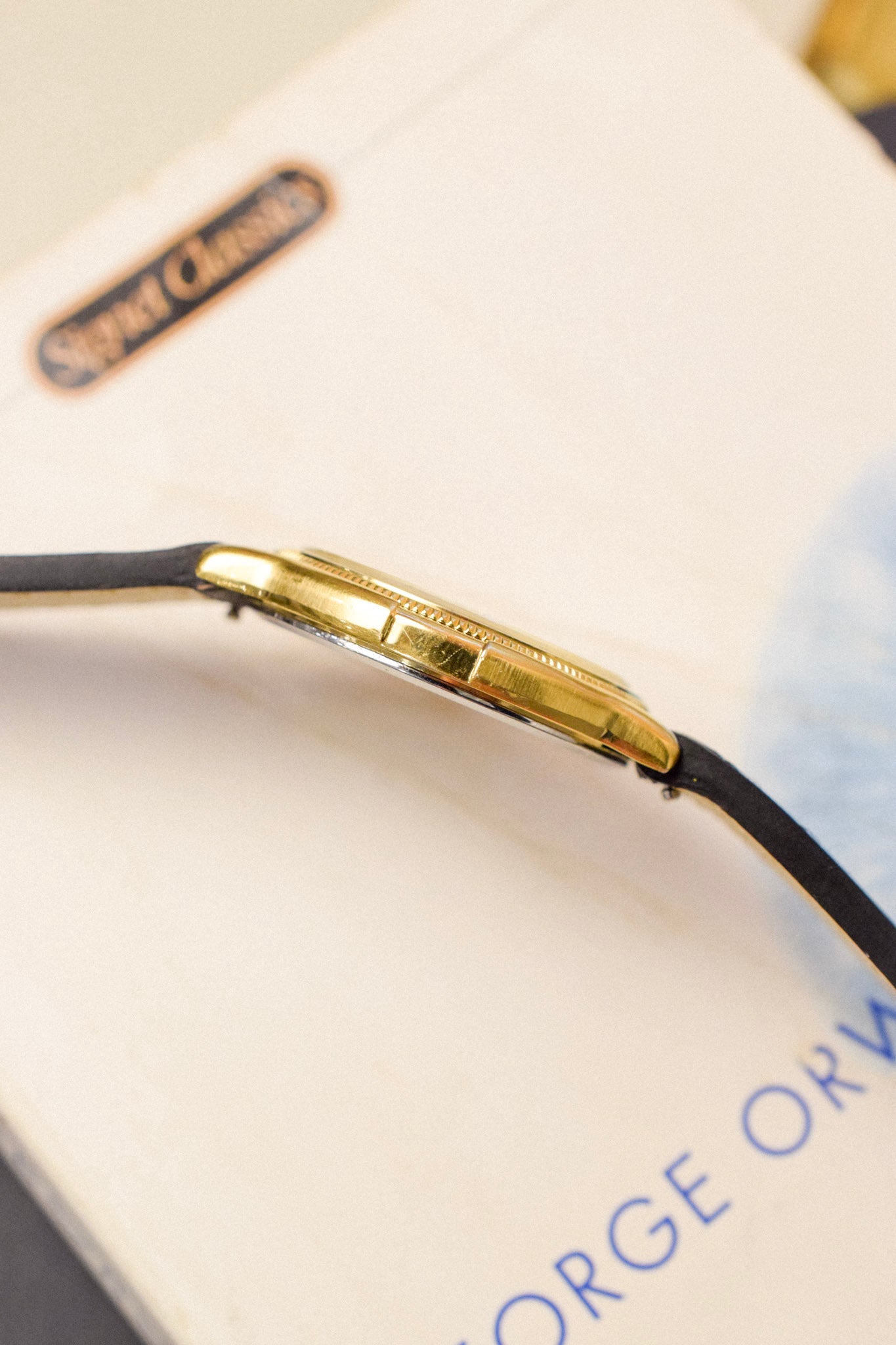 1984 Seiko Arched Calendar Coin Edge Bezel Calatrava
