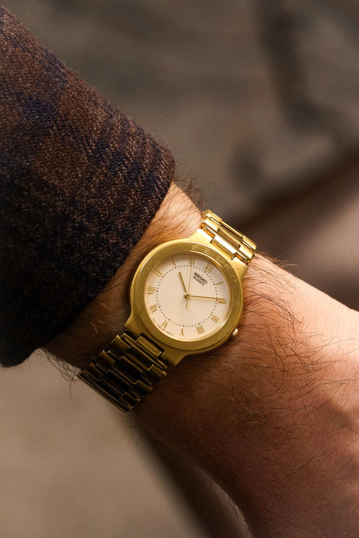 2002 Seiko Golden Signed Bezel Roman Sector