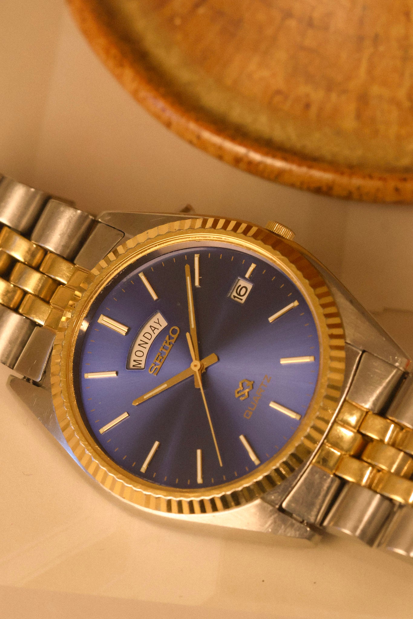 1991 Seiko SQ Two Toned Sunray Blue Jubilee Prez