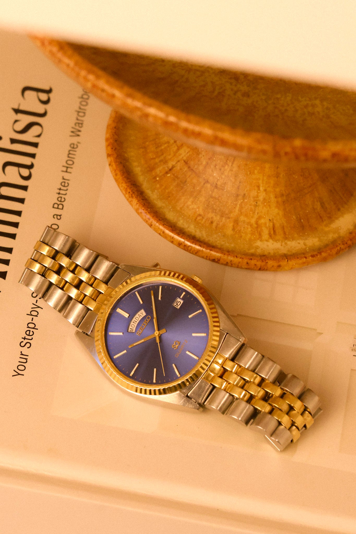 1991 Seiko SQ Two Toned Sunray Blue Jubilee Prez