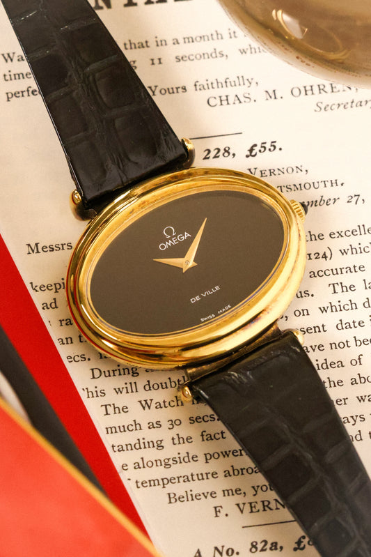 1970s Omega De Ville 925 Silver Gold Plated Ellipse - “Third Eye”