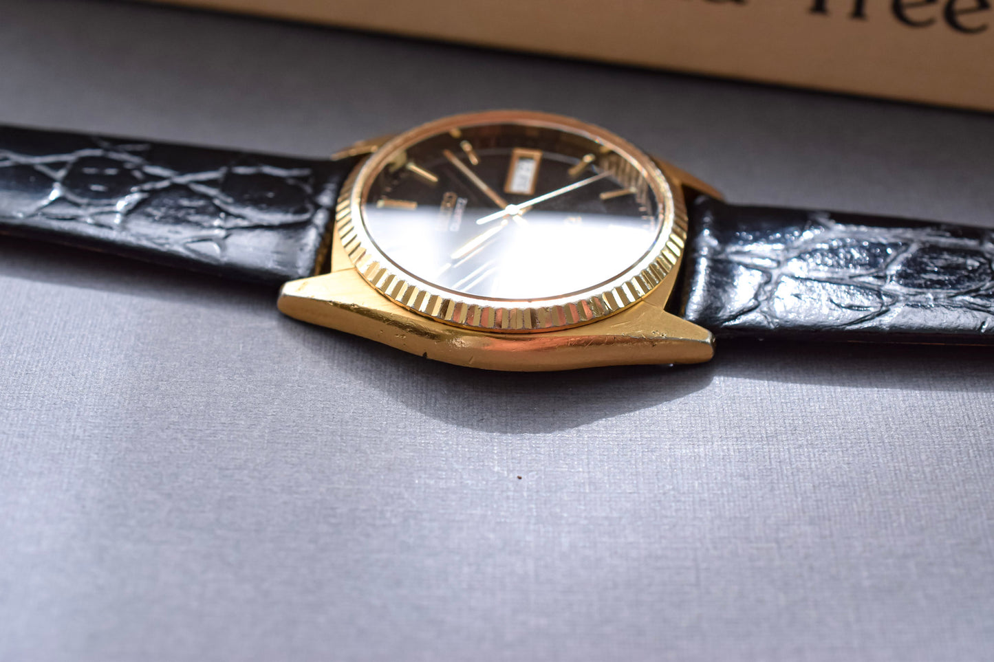 1990 Seiko SQ Gilt Arabic Day-Date "President"