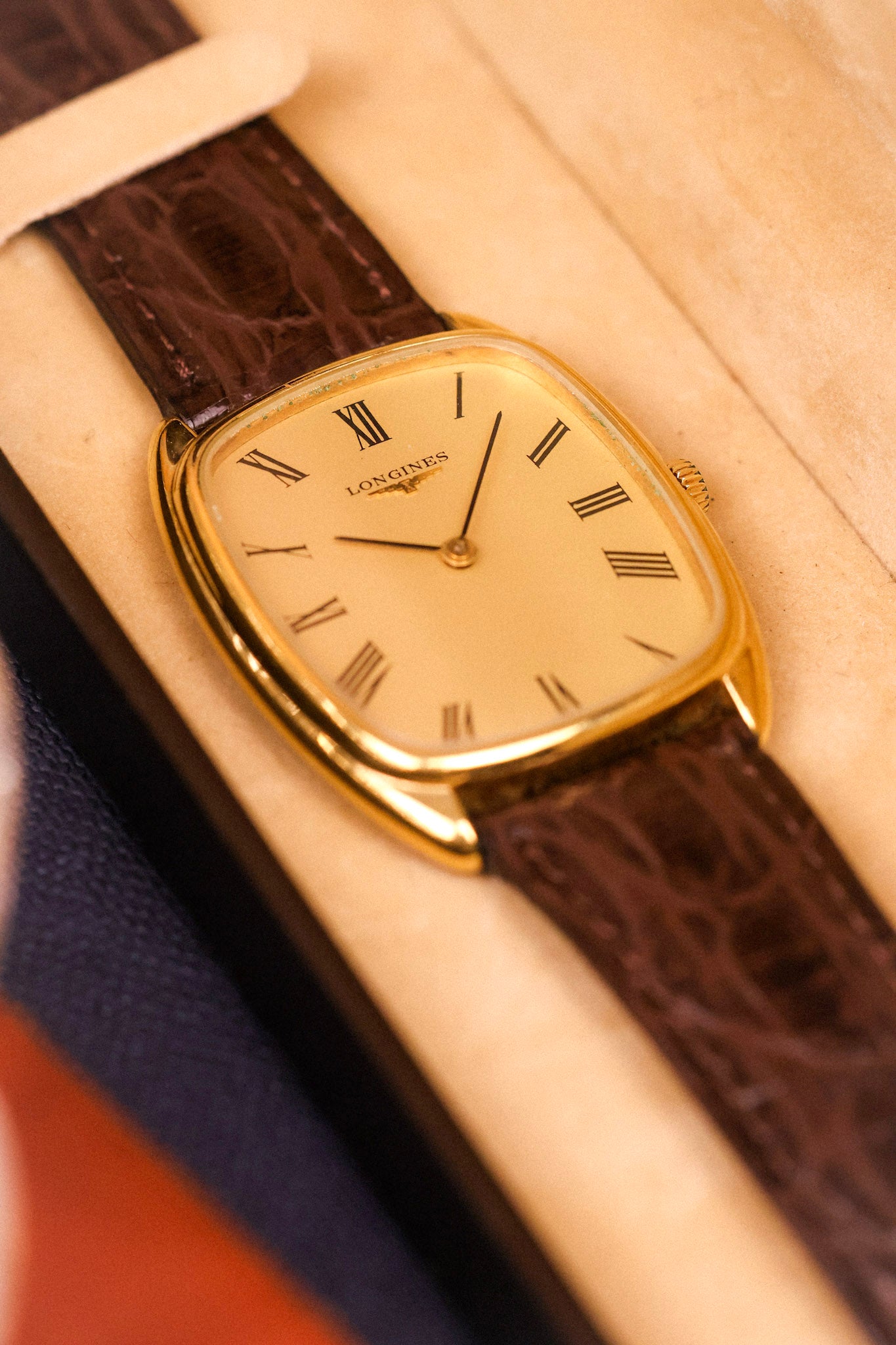 70s Longines Mechanical Roman Ellipse - In Box