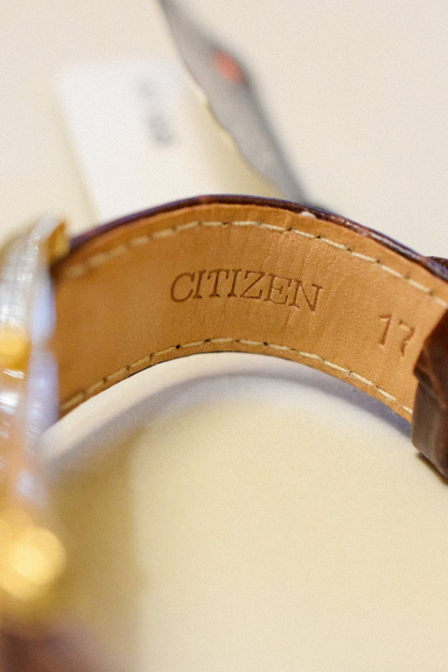 1985 Citizen Black Dial Tank - New Old Stock