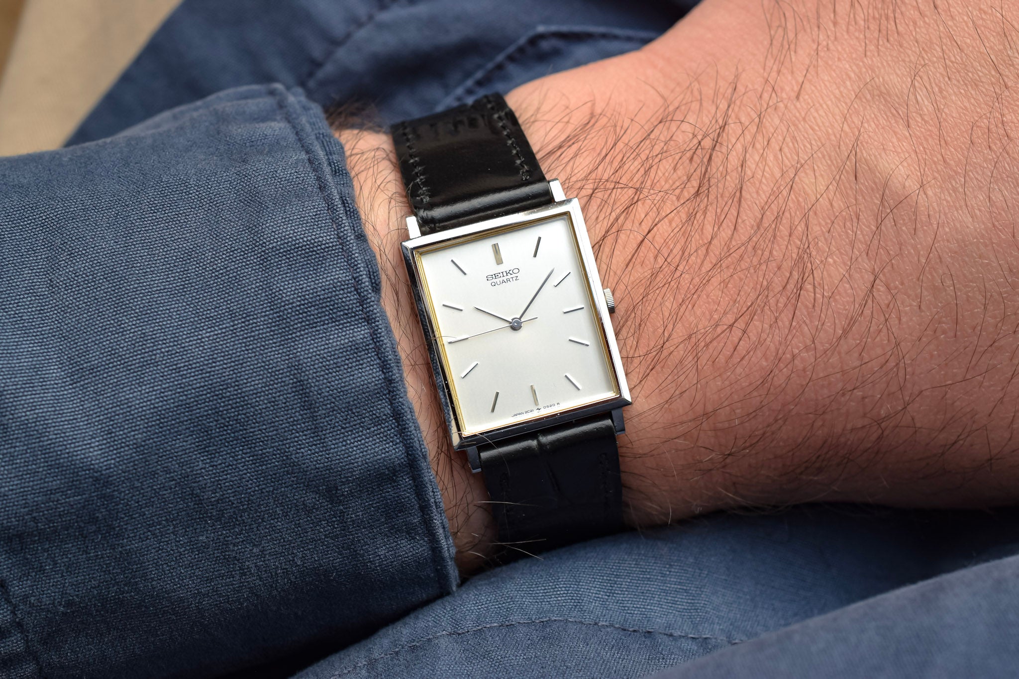 Rectangular hot sale seiko watch