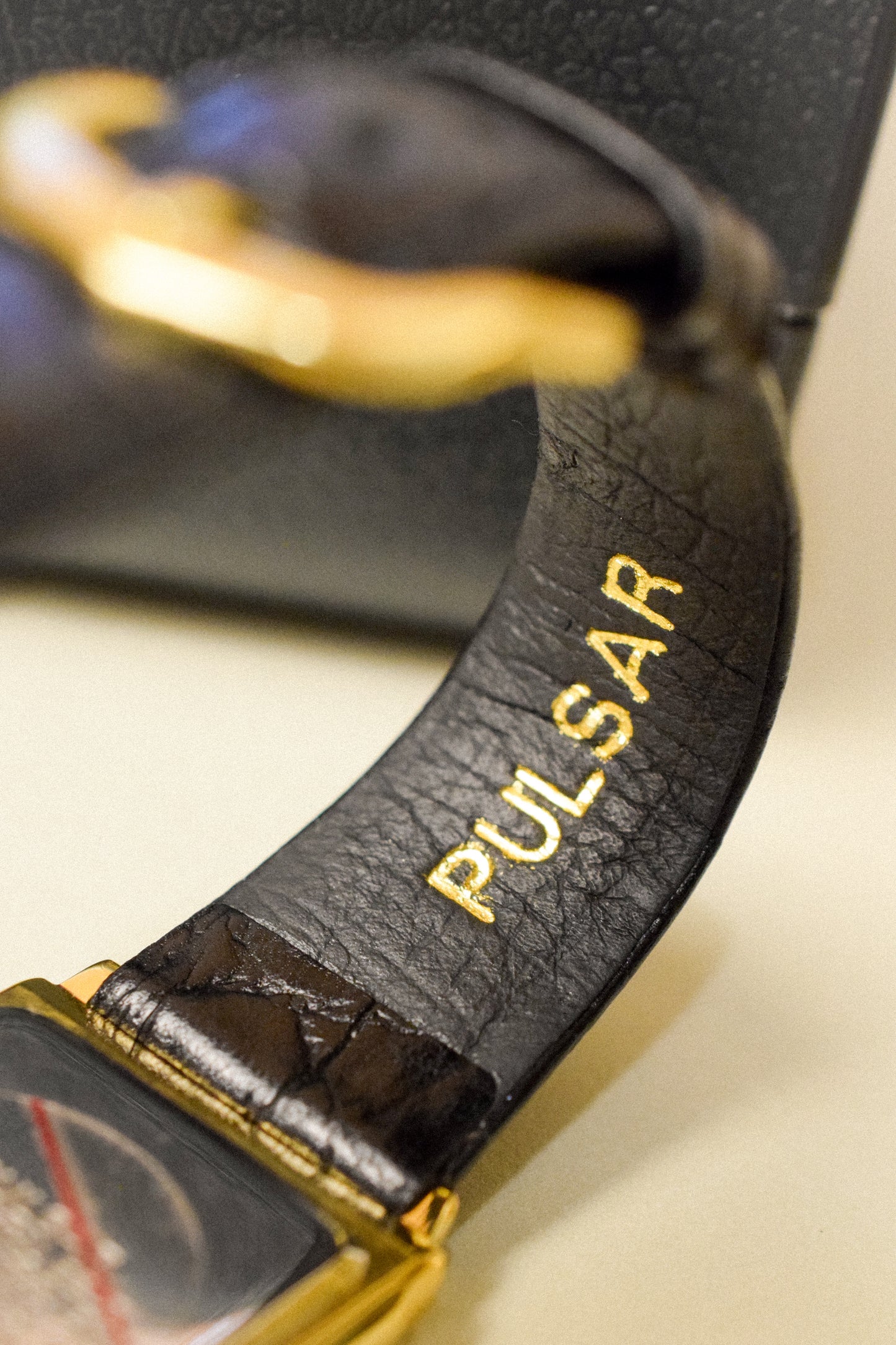 1990s Pulsar Black Dial "Baby JLC" - New Old Stock