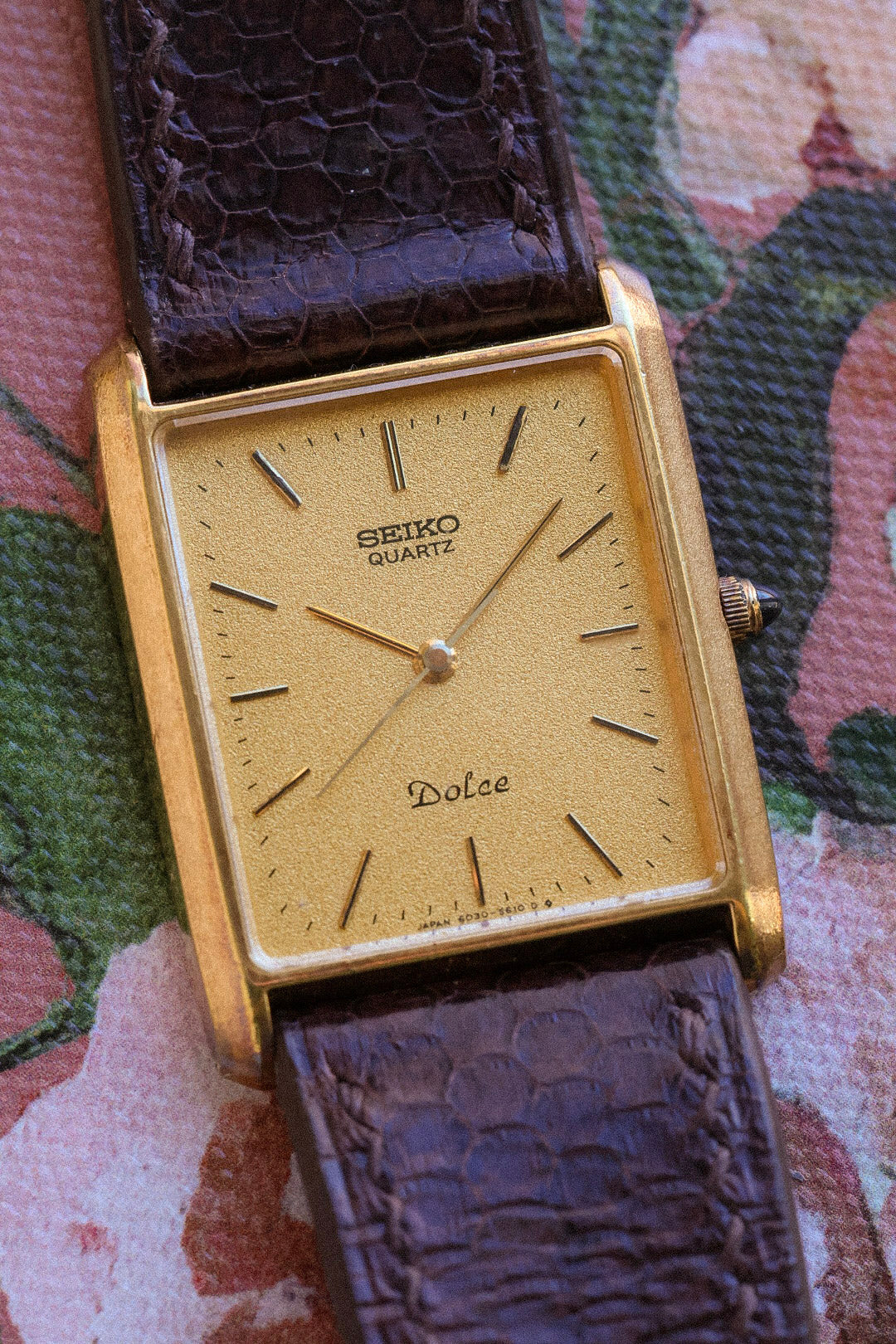 1982 Seiko Dolce Sparkle Dial Tank – Oldtimer Watch Shop