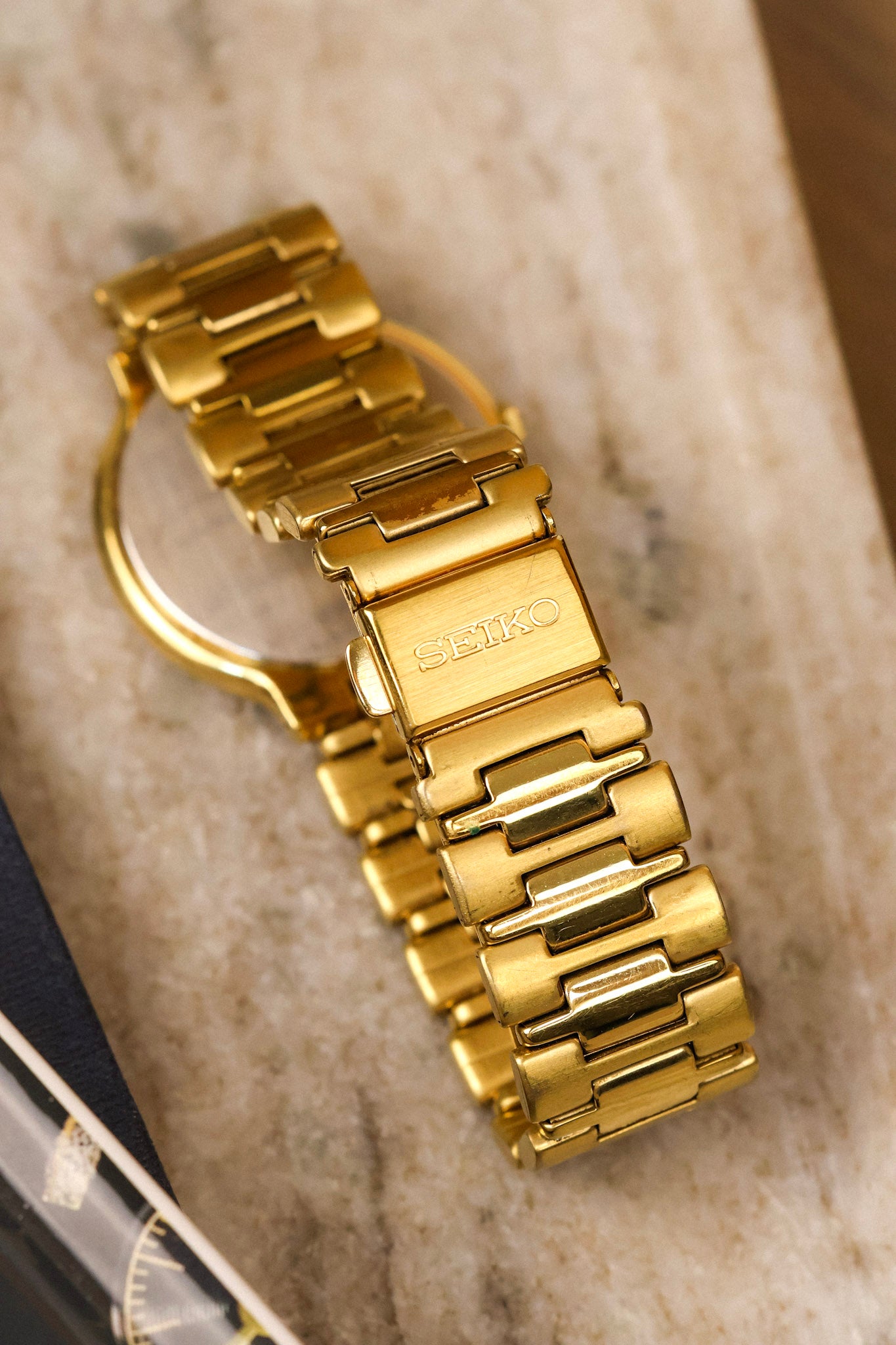 2002 Seiko Golden Signed Bezel Roman Sector