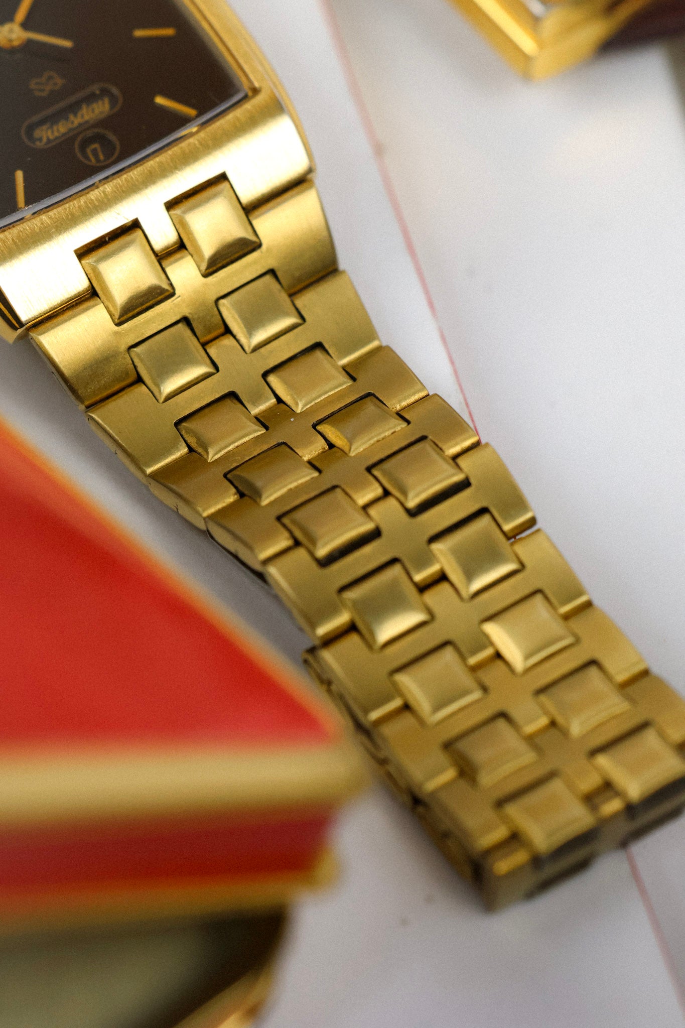 1989 Seiko SQ Golden Tank Script Day-Date