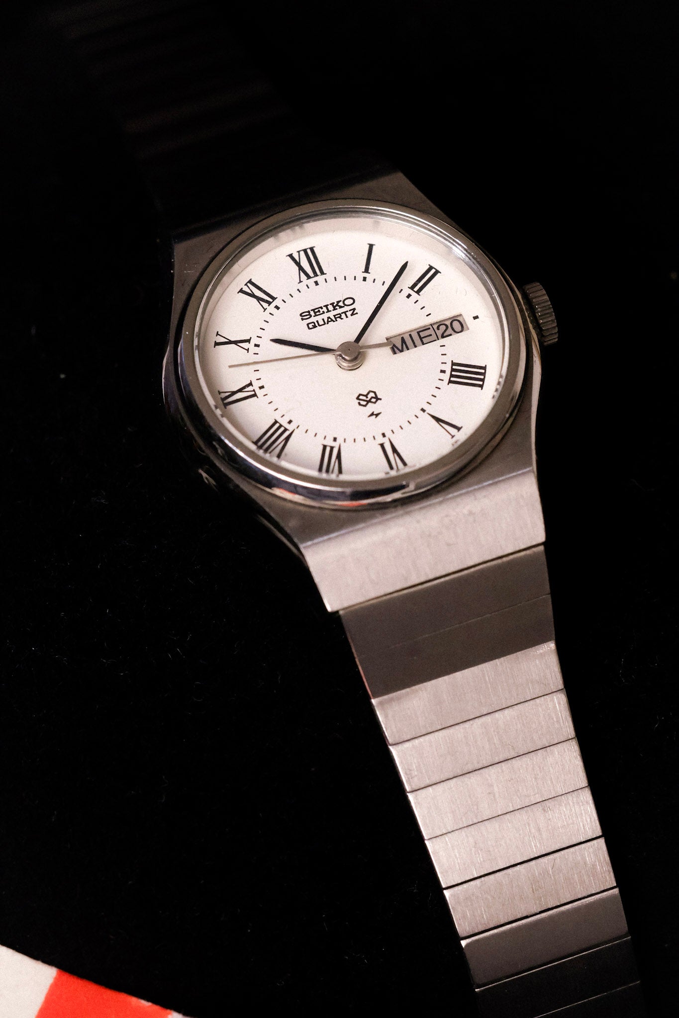 1981 Seiko Mini SQ Roman Day-Date - New Old Stock