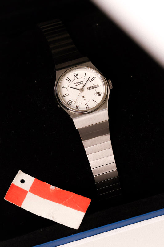 1981 Seiko Mini SQ Roman Day-Date - New Old Stock