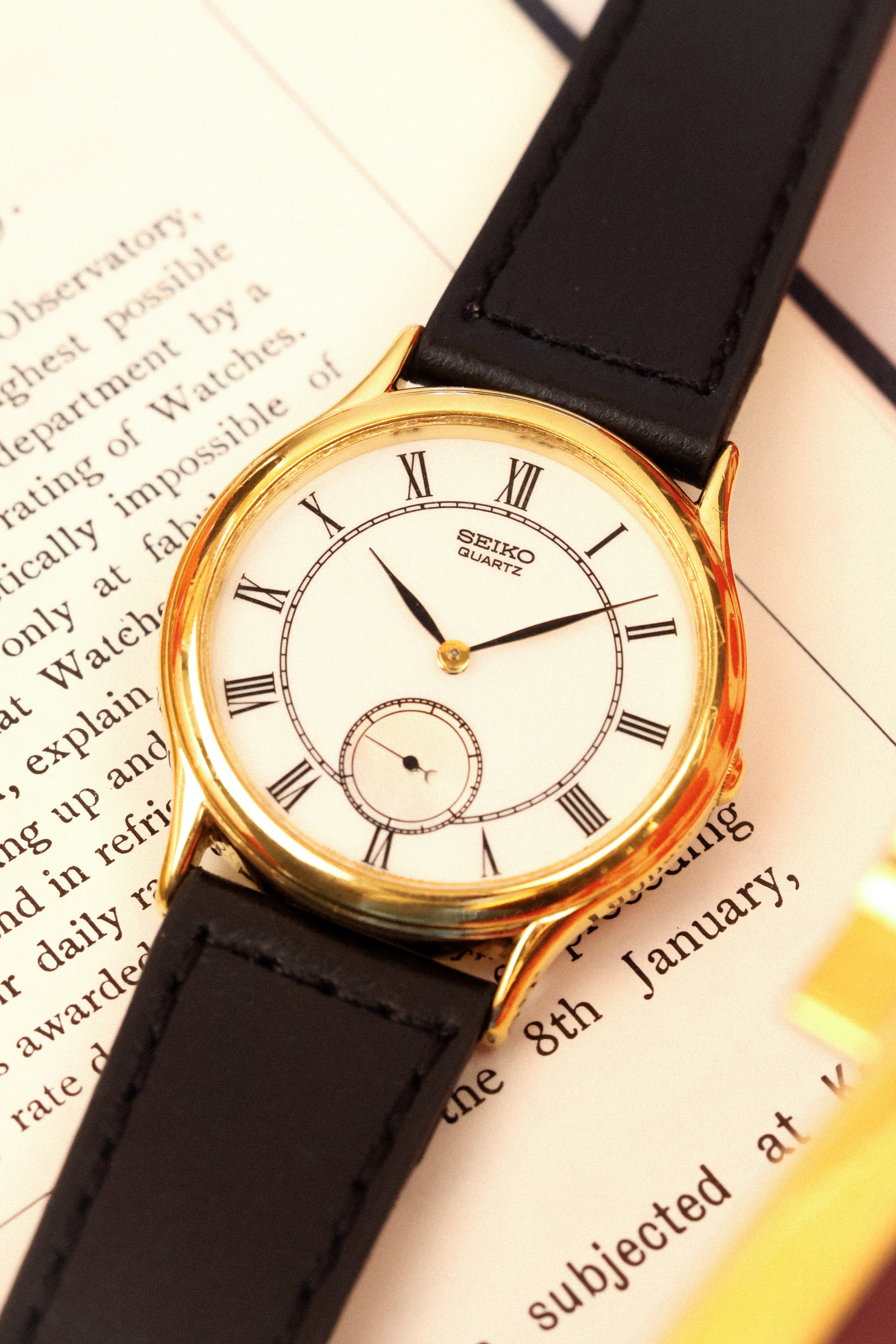 1999 Seiko “SAMPLE” Roman Dial Small Seconds – Oldtimer Watch Shop