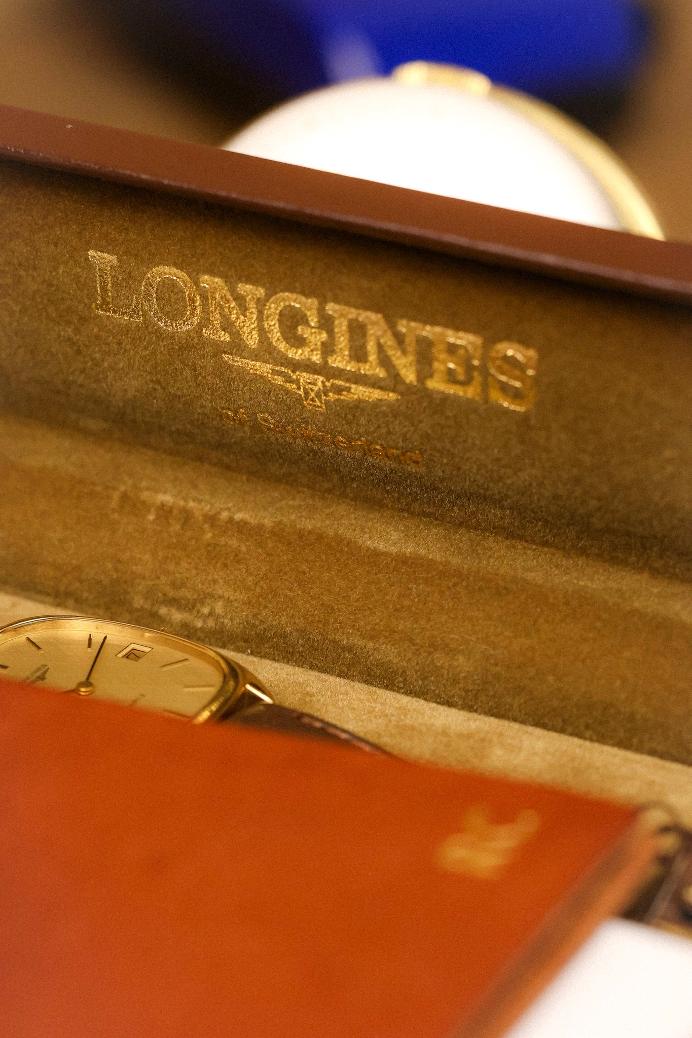80s Longines Quartz Linen Calendar Ellipse - Full Set