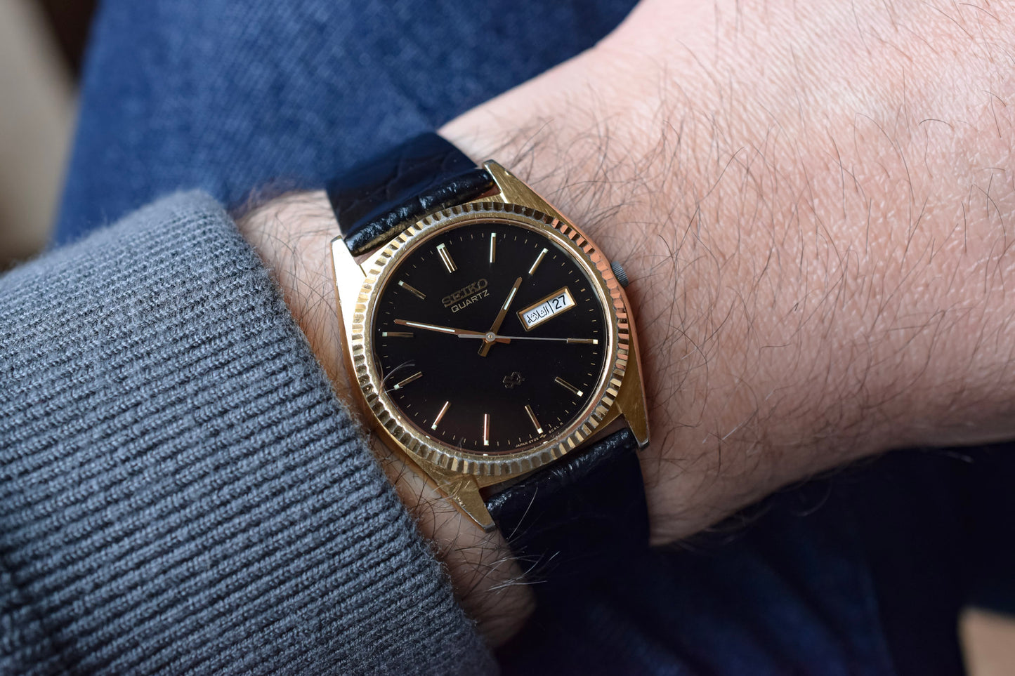 1990 Seiko SQ Gilt Arabic Day-Date "President"