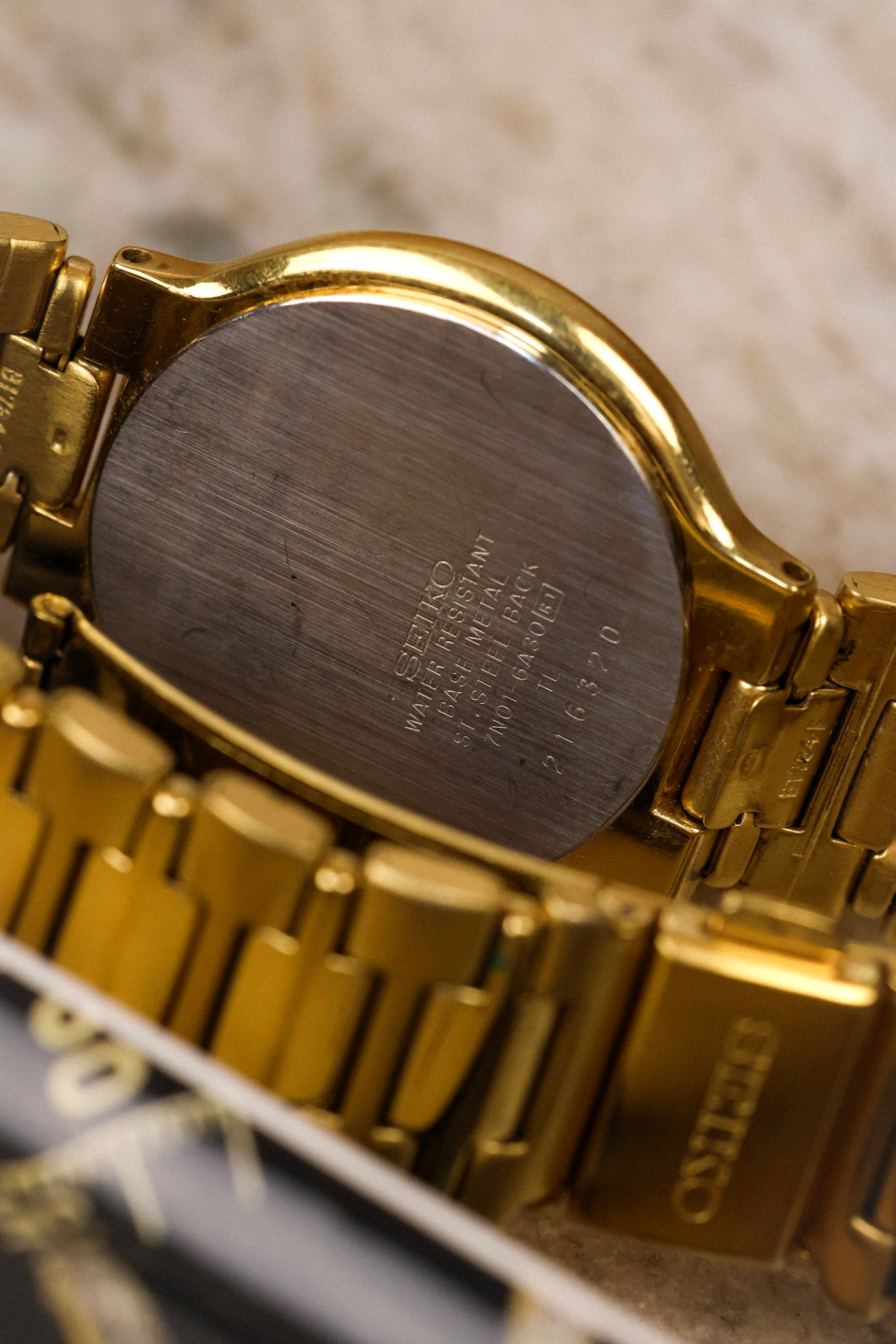 2002 Seiko Golden Signed Bezel Roman Sector
