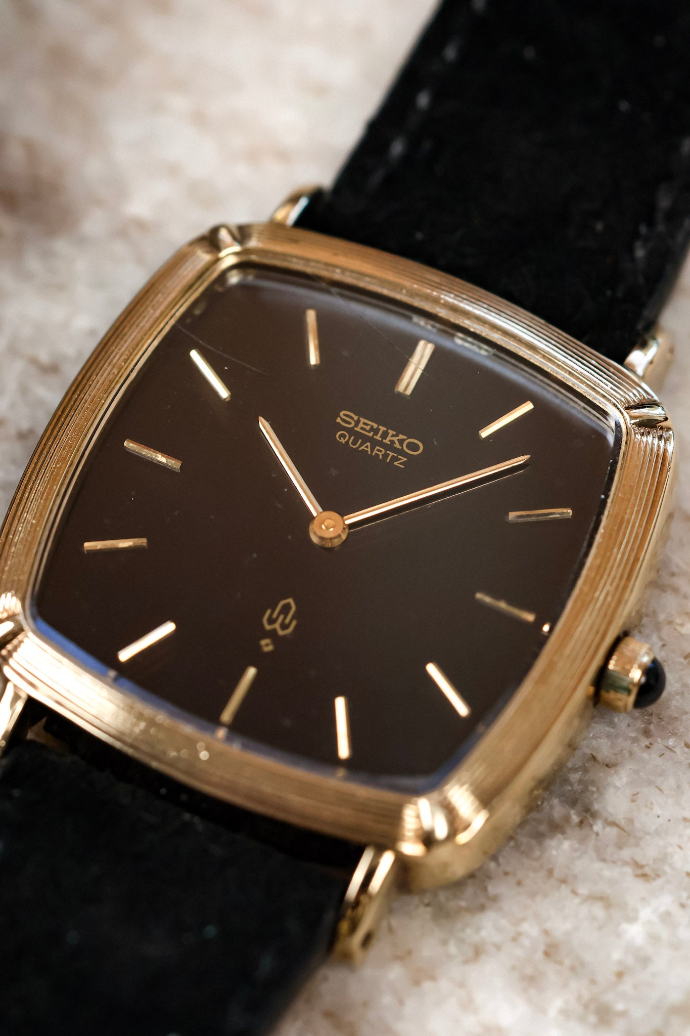 1978 Seiko SilverWave Slate Stepped 925 Silver Case