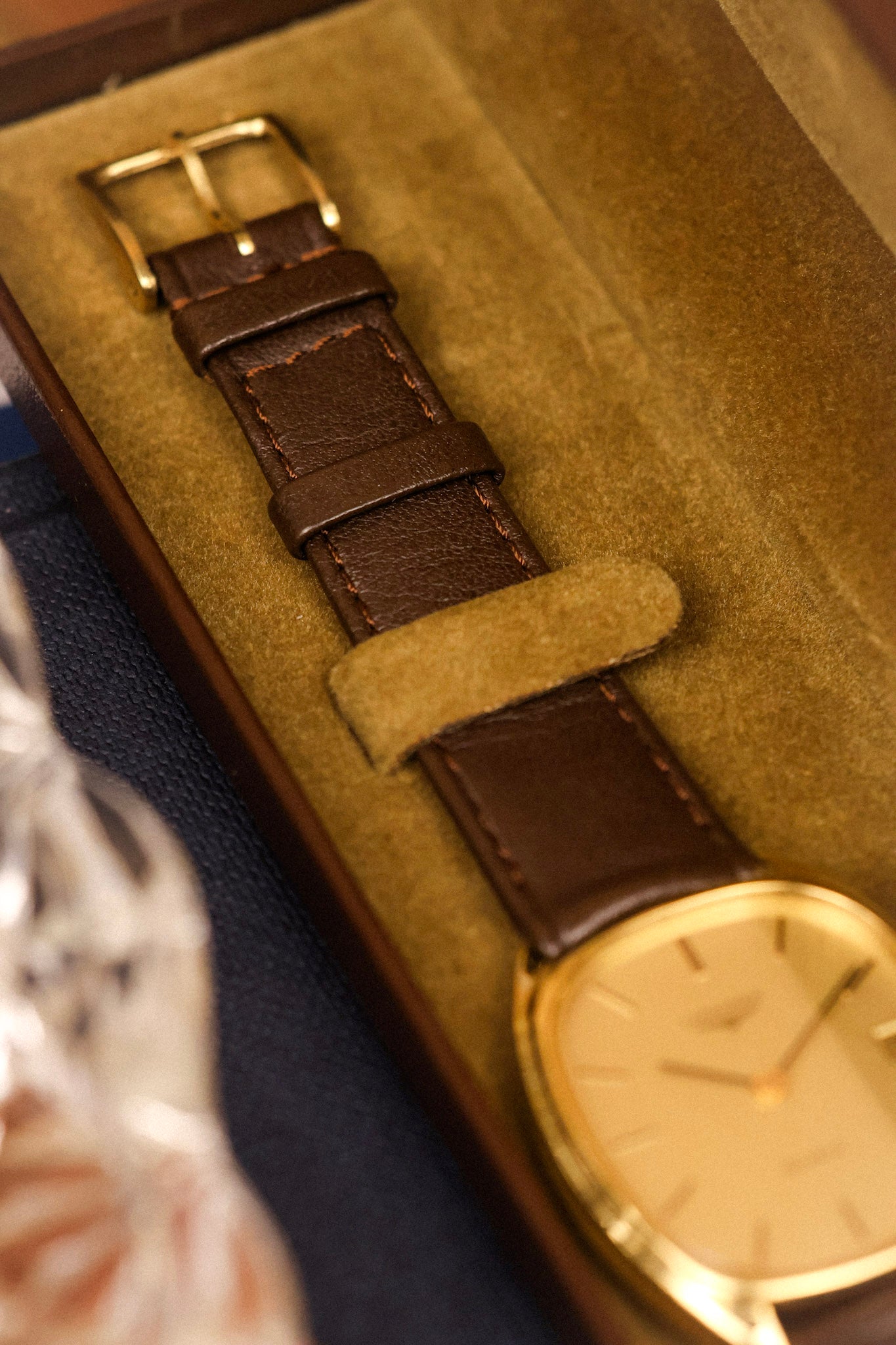 80s Longines Quartz Linen Calendar Ellipse - Full Set