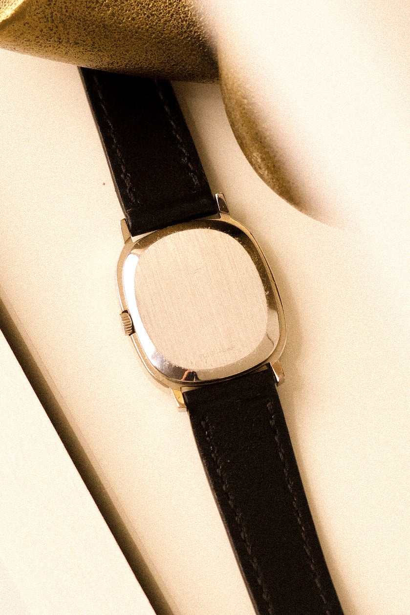 1970s Mechanical Omega De Ville Steel Breguet Dial Ellipse