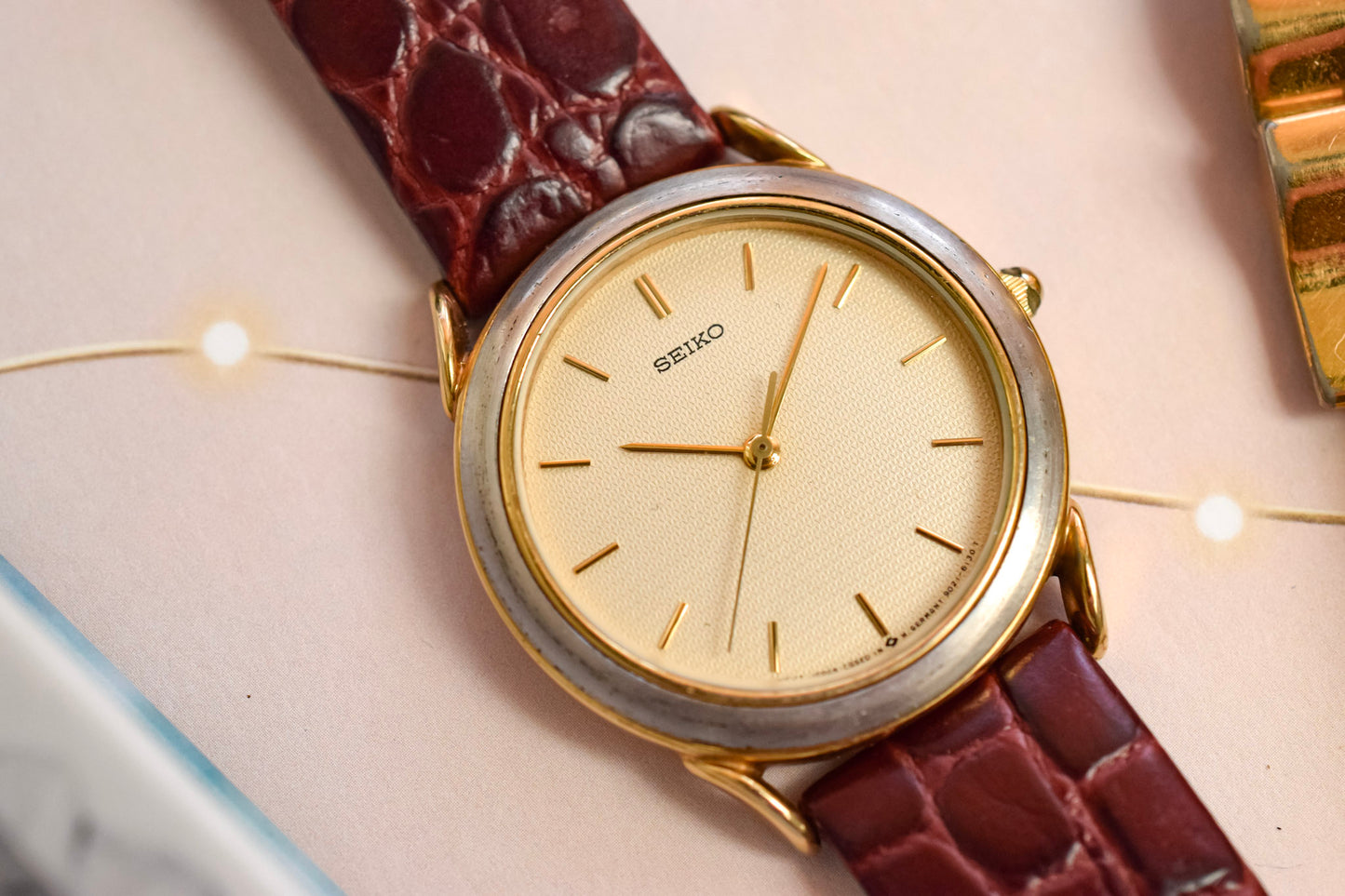1985 Seiko Midsize Two Toned Honeycomb Dial