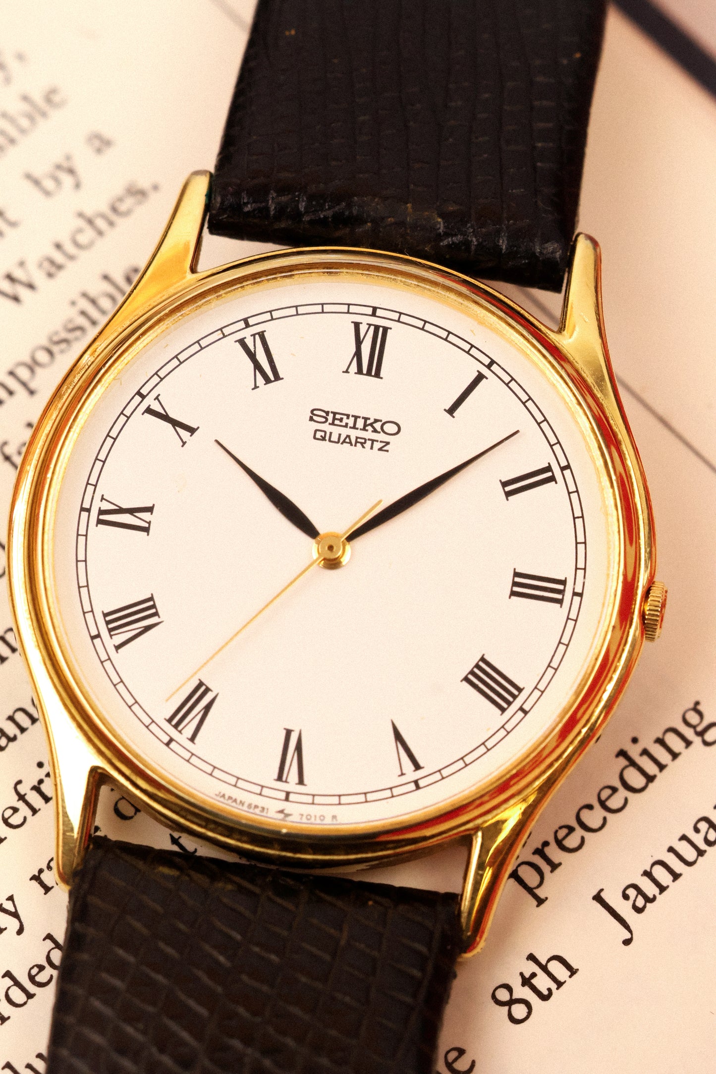 1987 Seiko Roman Dial Center Seconds