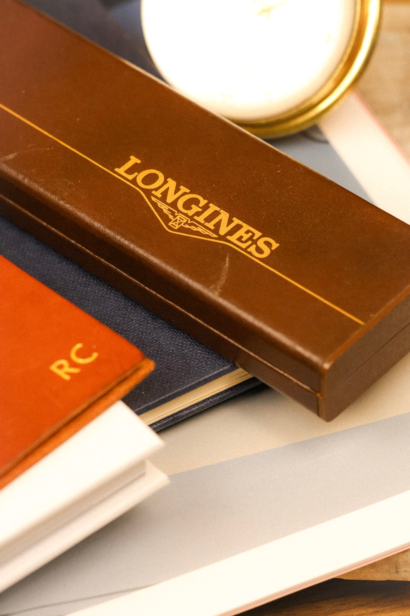 70s Longines Mechanical Linen Tonneau - In Box