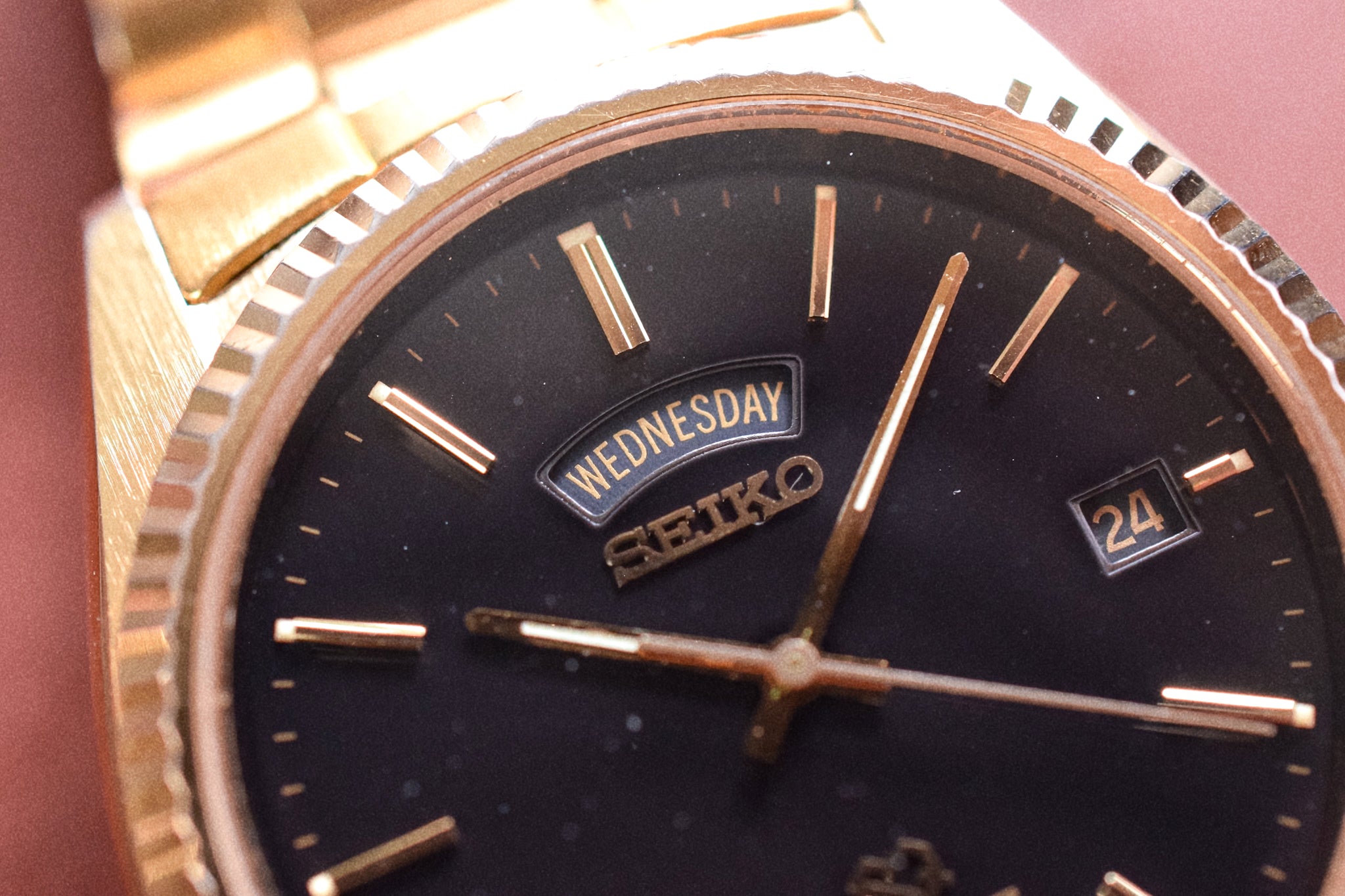 1988 Seiko SQ Gilt Dial Day-Date 