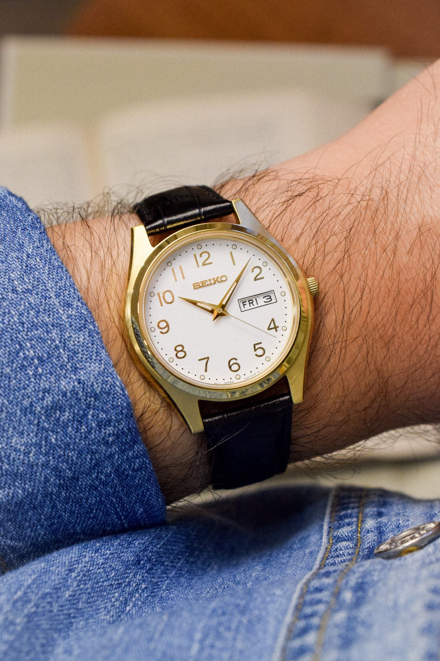 2000 Seiko White Dial Day-Date - New Old Stock