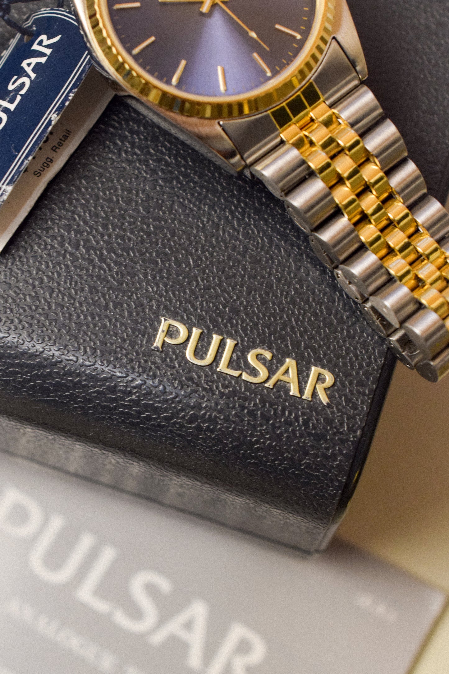 1991 Pulsar Blue Dial Day-Date - New Old Stock