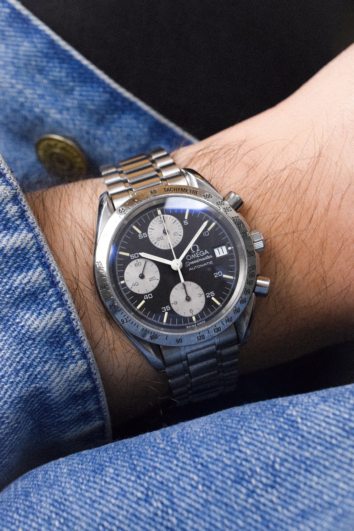 90s Omega Speedmaster Reverse Panda