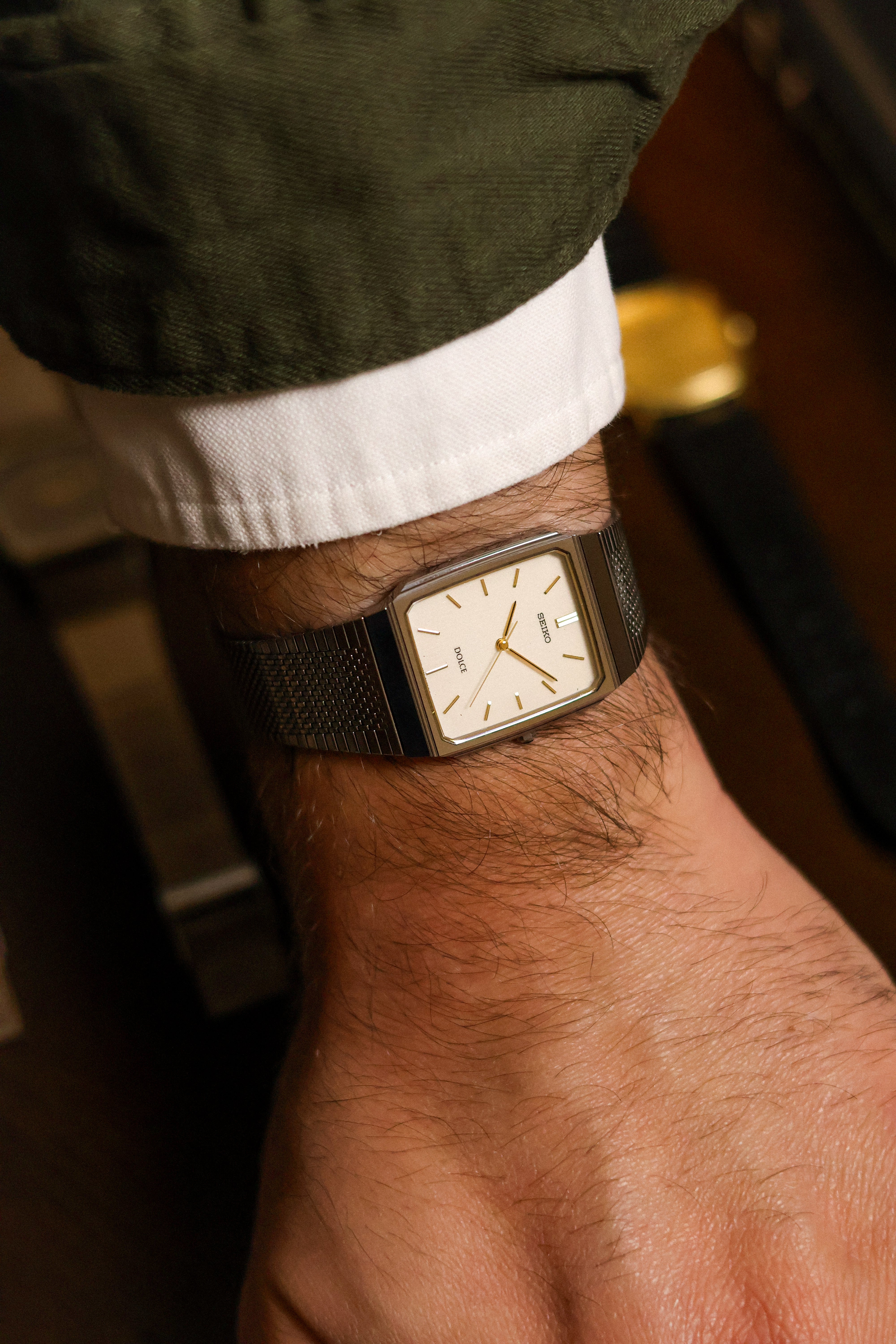 1986 Seiko Dolce Tungsten Carbide Tapestry Dial – Oldtimer Watch Shop