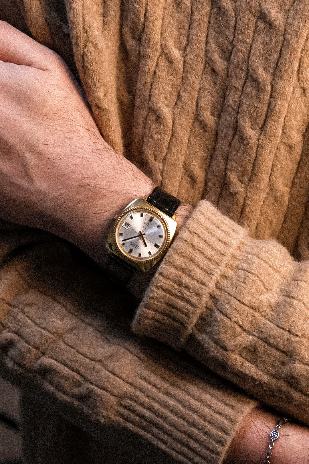1969 Daini Seiko Fluted Cushion Crosshair Calendar