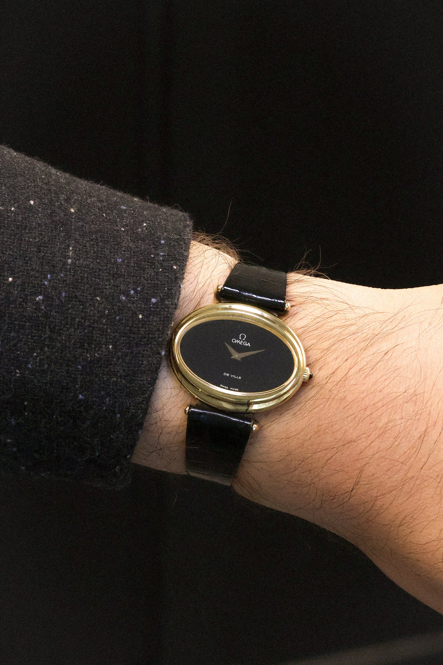 1970s Omega De Ville 925 Silver Gold Plated Ellipse - “Third Eye”