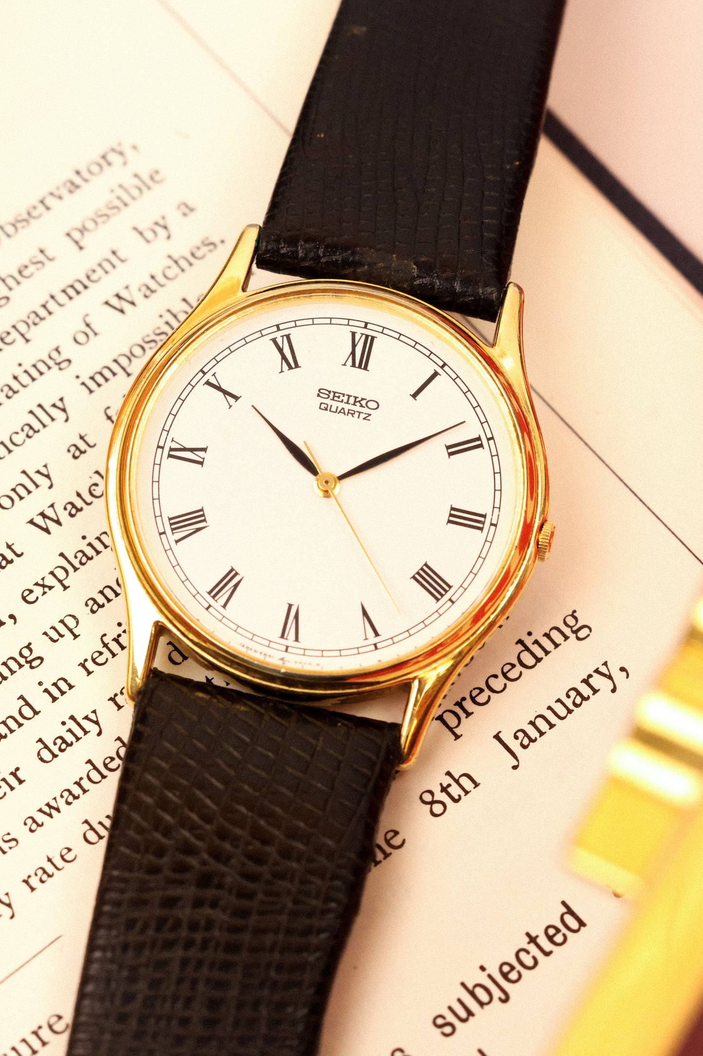 1987 Seiko Roman Dial Center Seconds