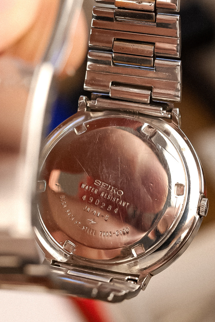 1974 Seiko Steel Retro Crimso Calendar
