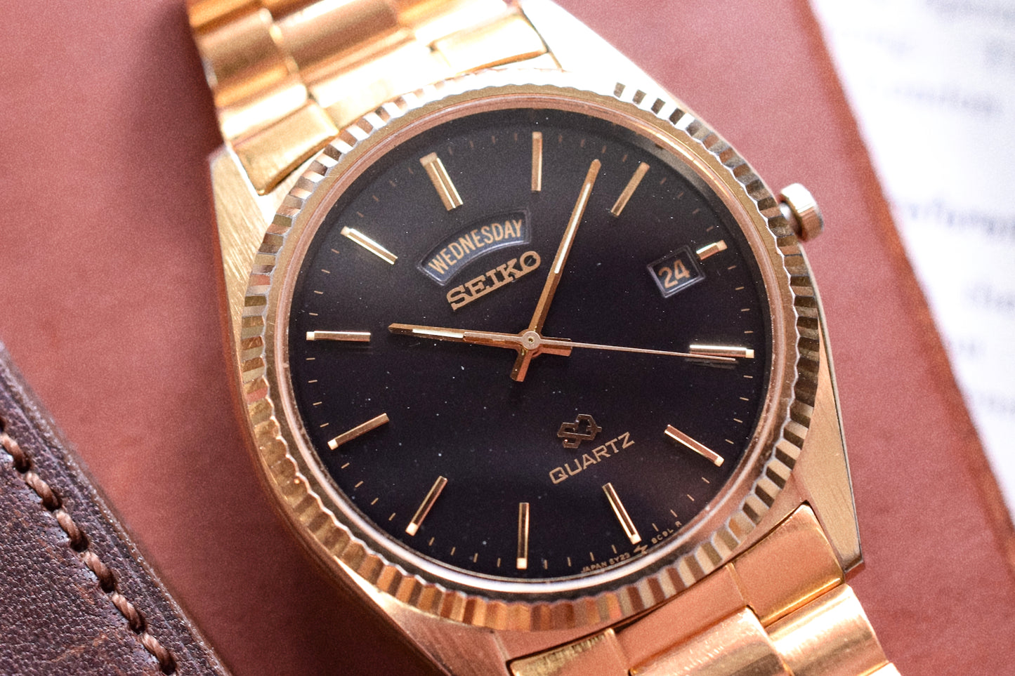 1988 Seiko SQ Gilt Dial Day-Date "President"