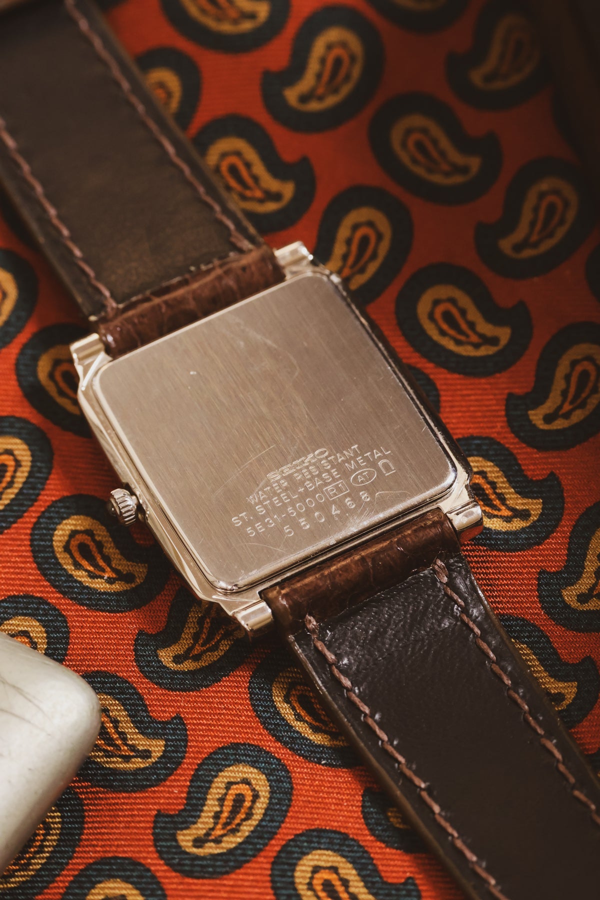 1995 Seiko Dolce Ivory Dial Stepped Case Tank
