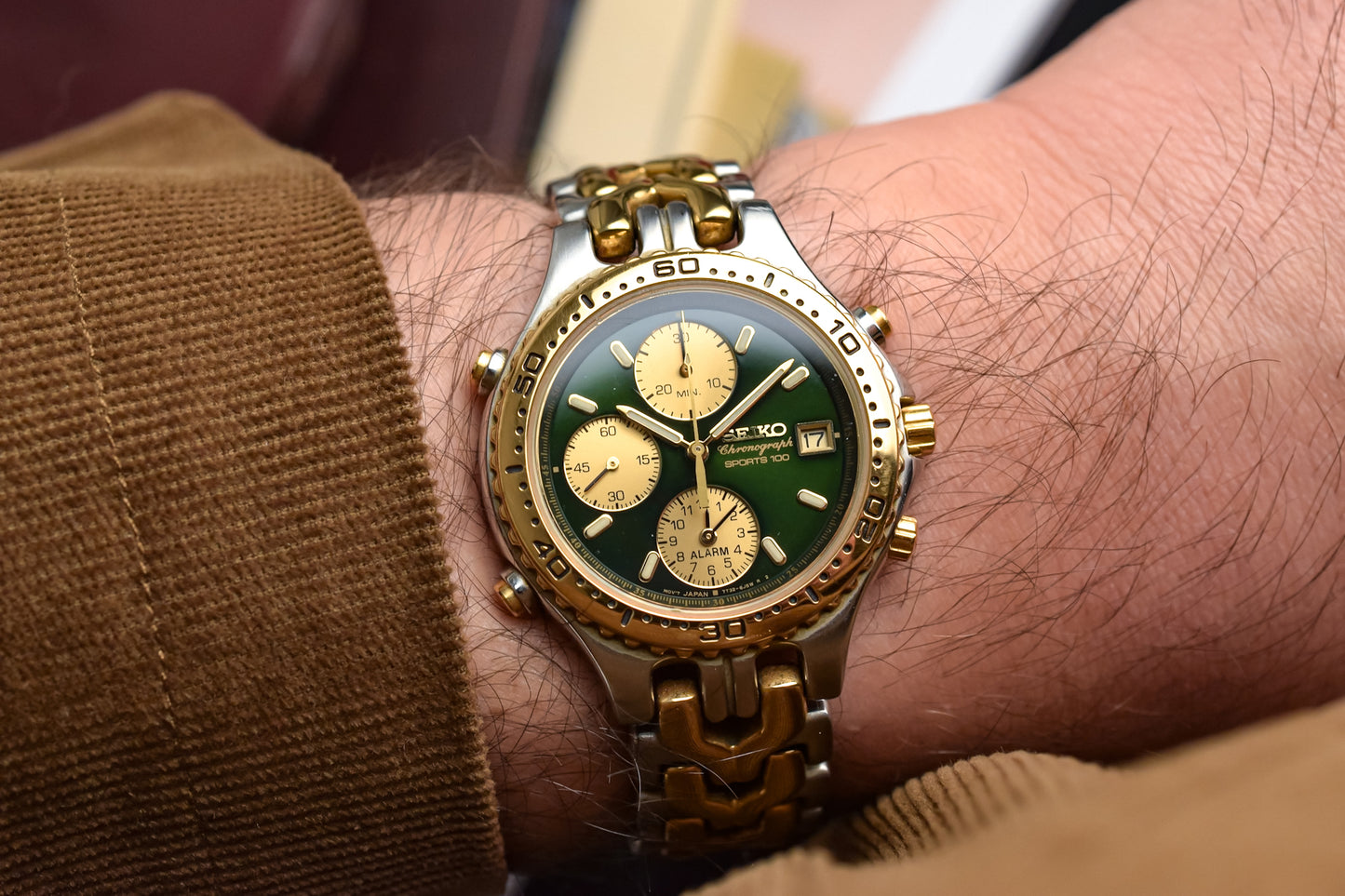 1989 Seiko Two-Toned Emerald Green Chrono