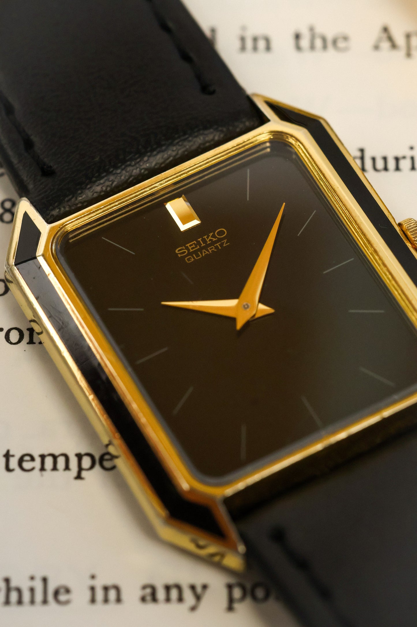 1986 Seiko Lacquered Bezel Gilt Octo