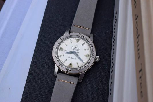 Vintage Zodiac Sea Wolf White Dial