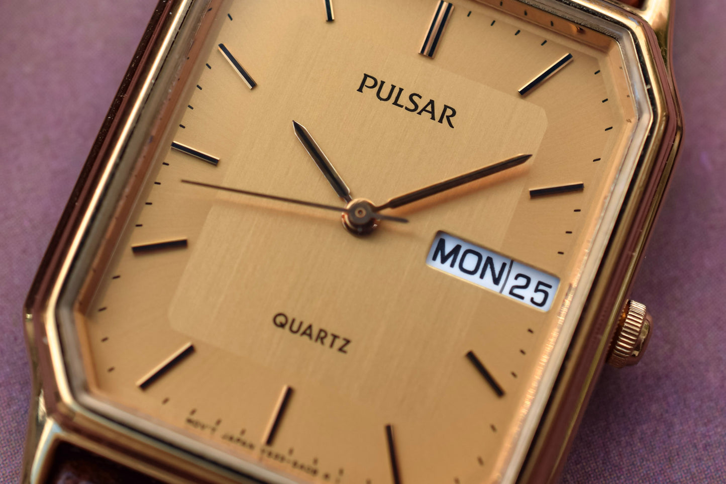 1982 Pulsar Octagonal Case Day-Date with Retail Box and Booklet