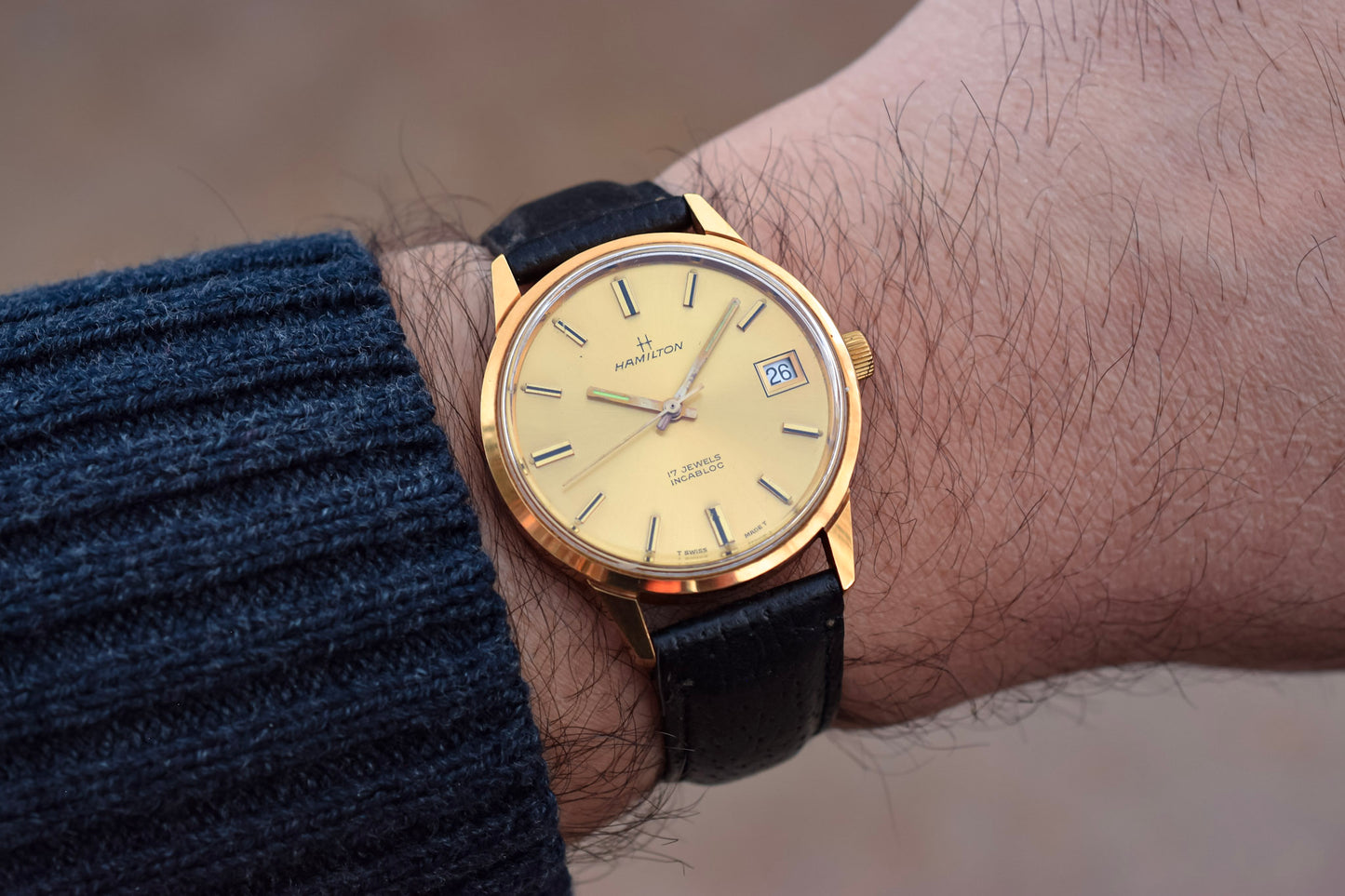 Vintage Mechanical Gold Tone Hamilton Watch